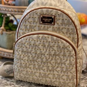 Michael Kors vanilla Studded Backpack